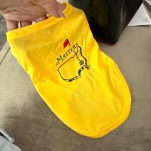 New- Masters Bright Yellow Golf Dog outfit - size Small